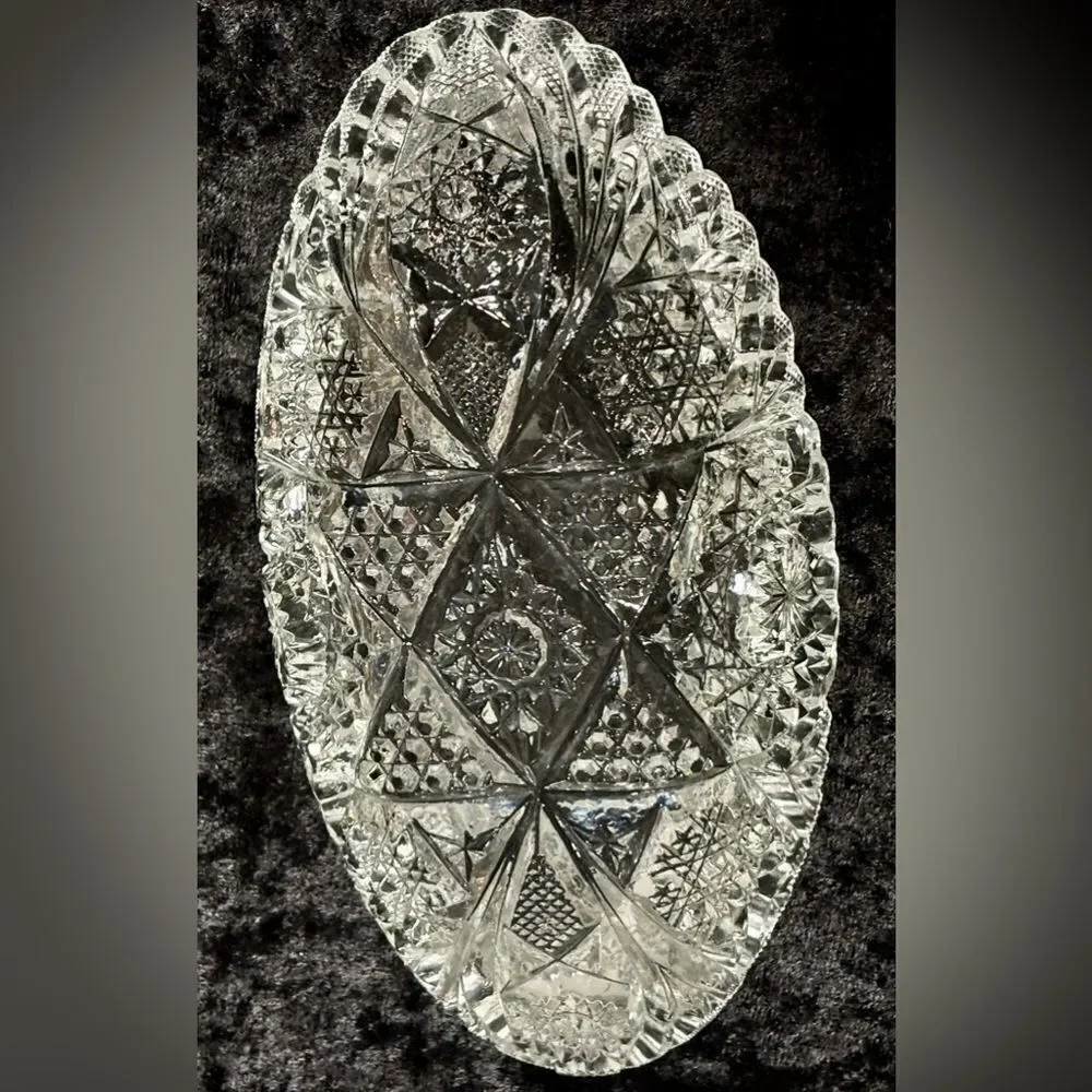 Antique imperial glass candy dish
